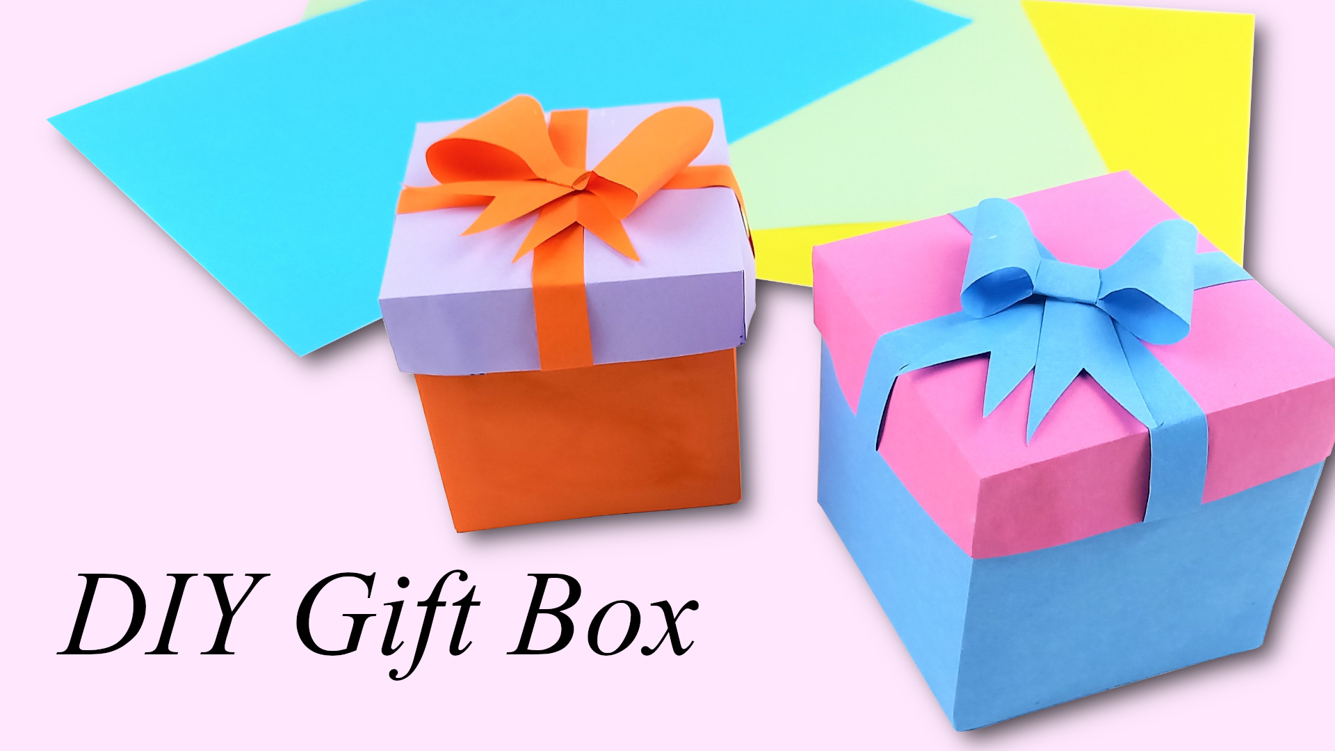 DIY gift box. Gift box making ideas. How to make easy box for gifts -  tutorial. DIY paper crafts 